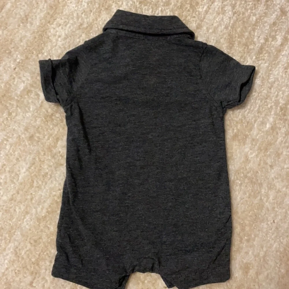 Like New! Baby Boys Old Navy Polo Style Romper and button down bundle!